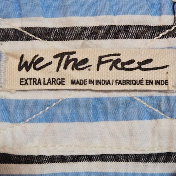 We The Free Woman Shirt/Dress Stripe XL Coastal Boho Oversized Romantic Western - Picture 11 of 16